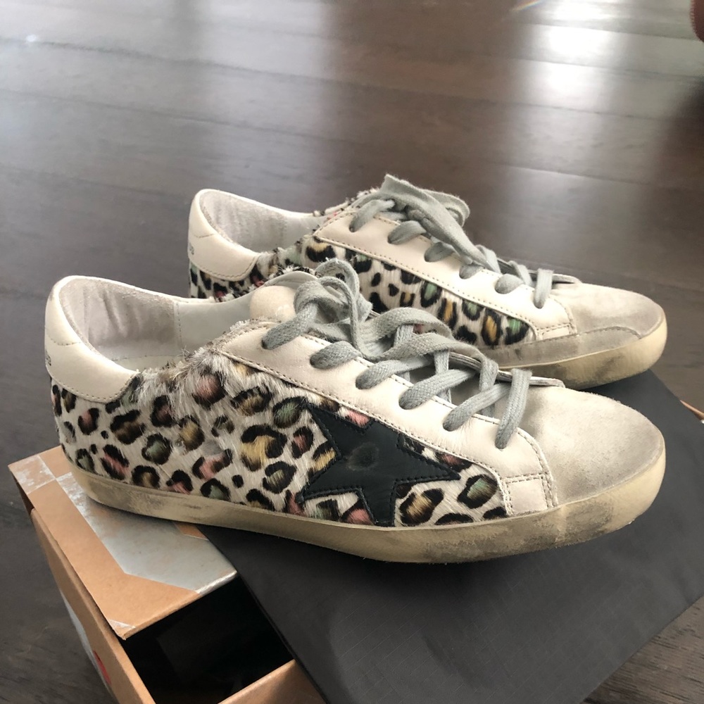 Golden Goose Superstar Animal Print Sneakers